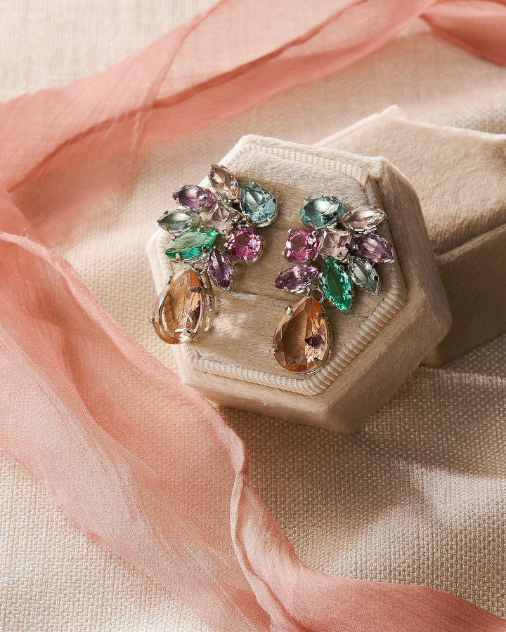 Multicolored gemstone earrings