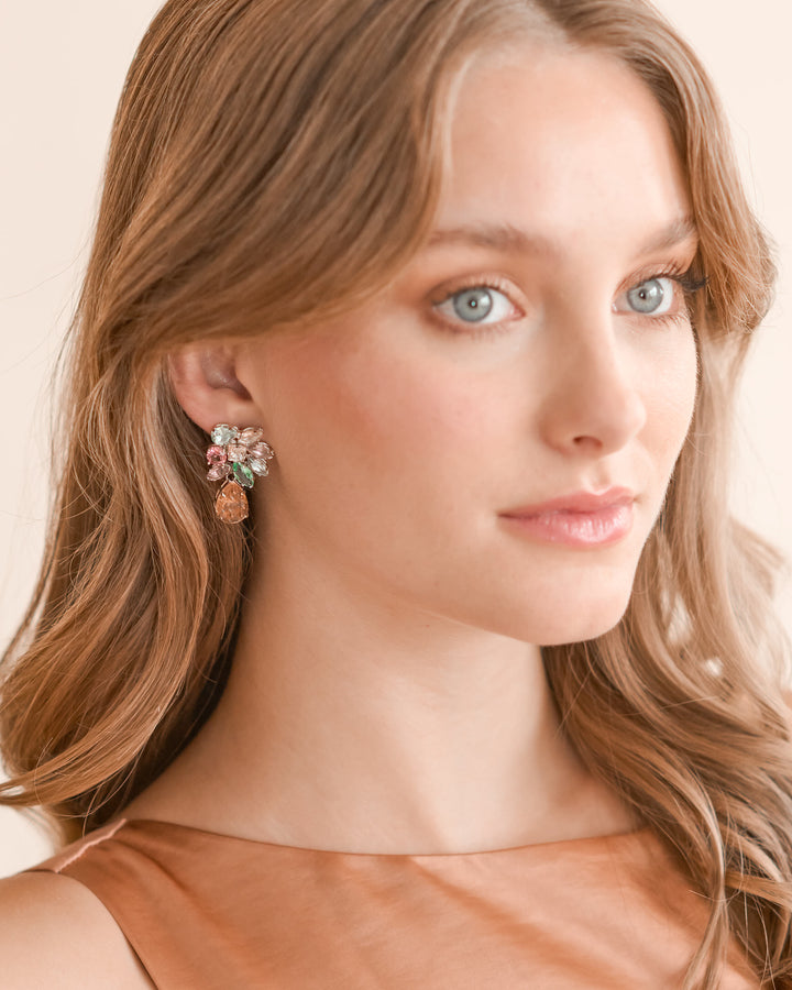 Multi colored Dangle Earrings for Special Occasions