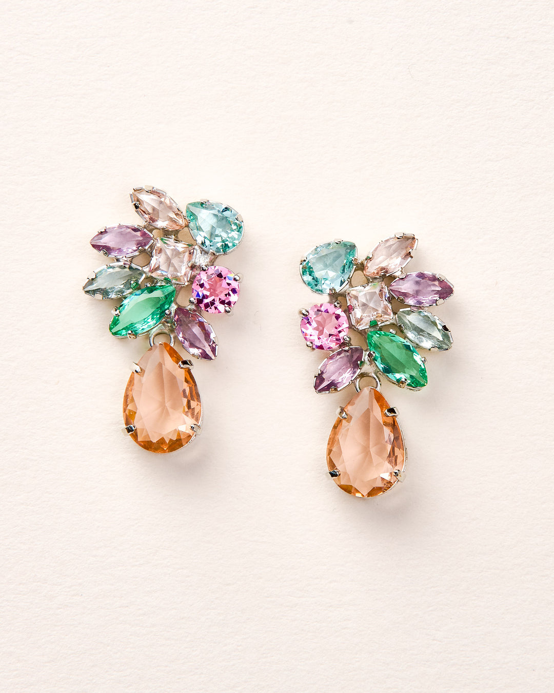Multicolored gemstone earrings 