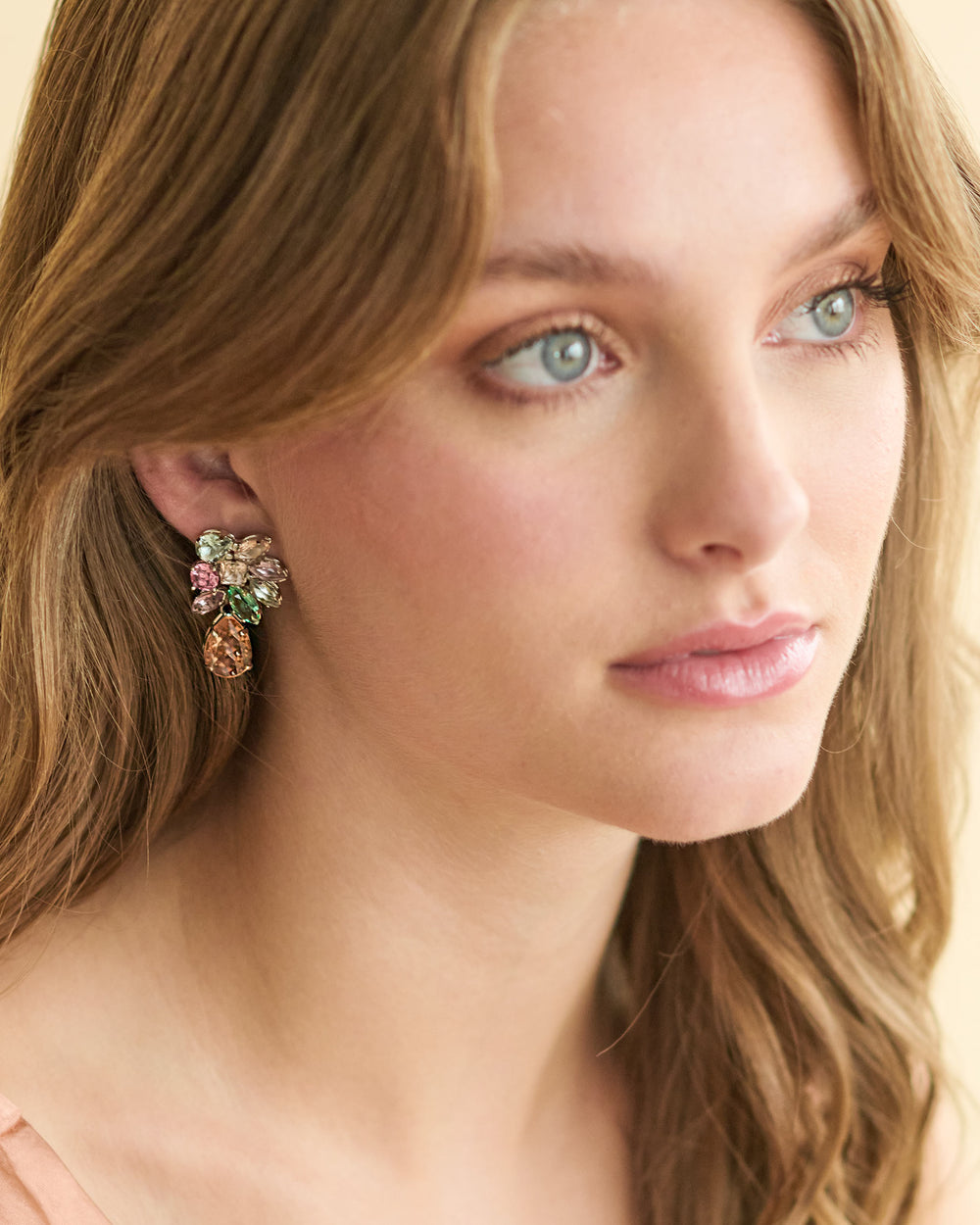 Multicolored gemstone earrings