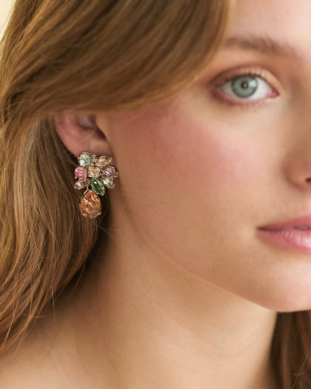 Multicolored gemstone earrings
