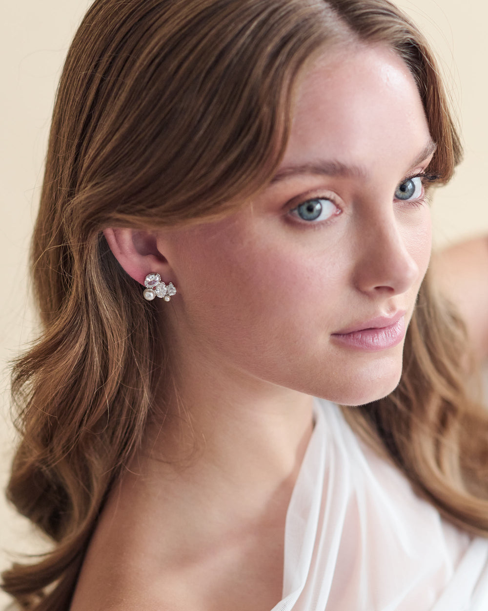 Wedding Pearl Stud Earrings