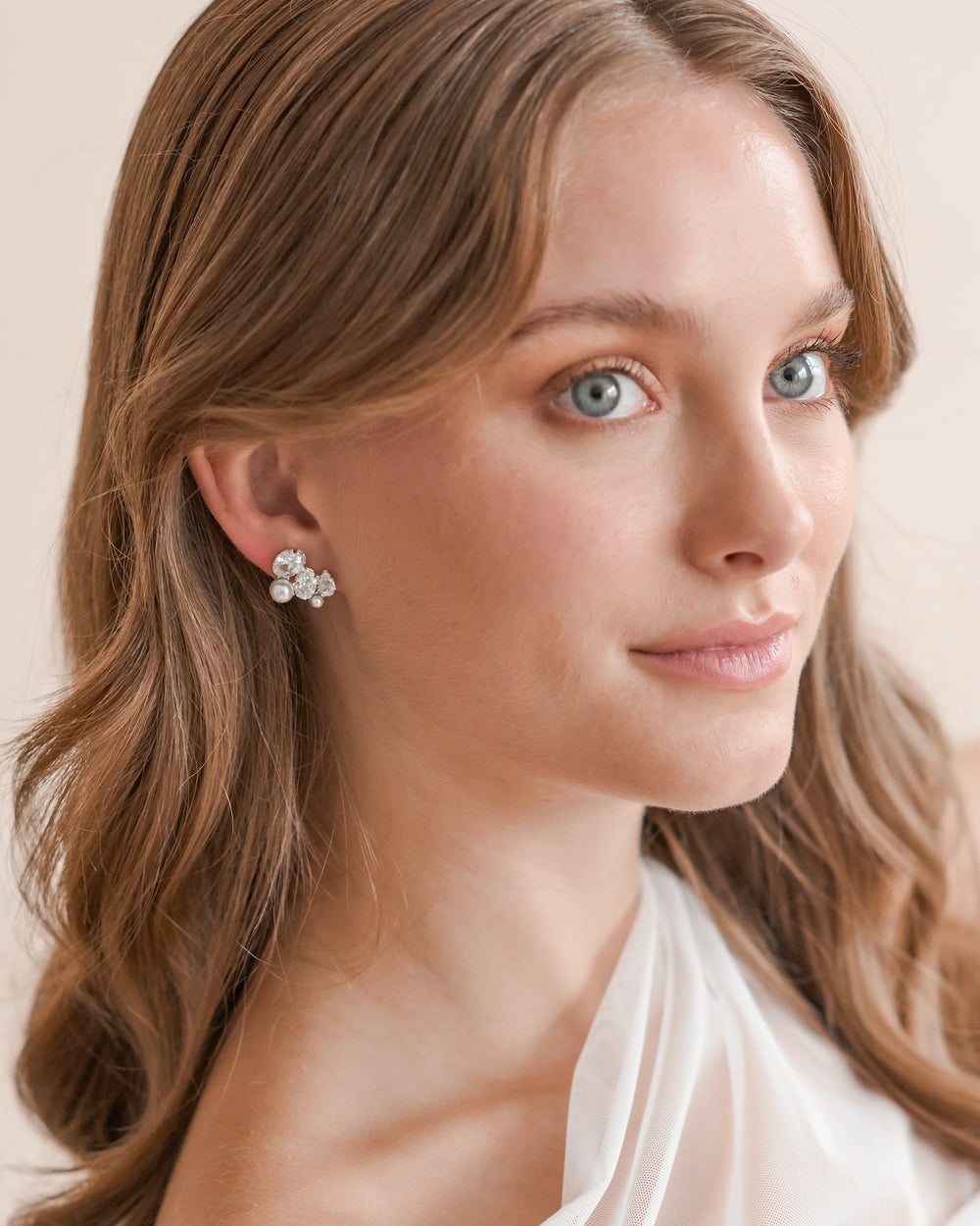 Wedding Earrings Pearl Studs