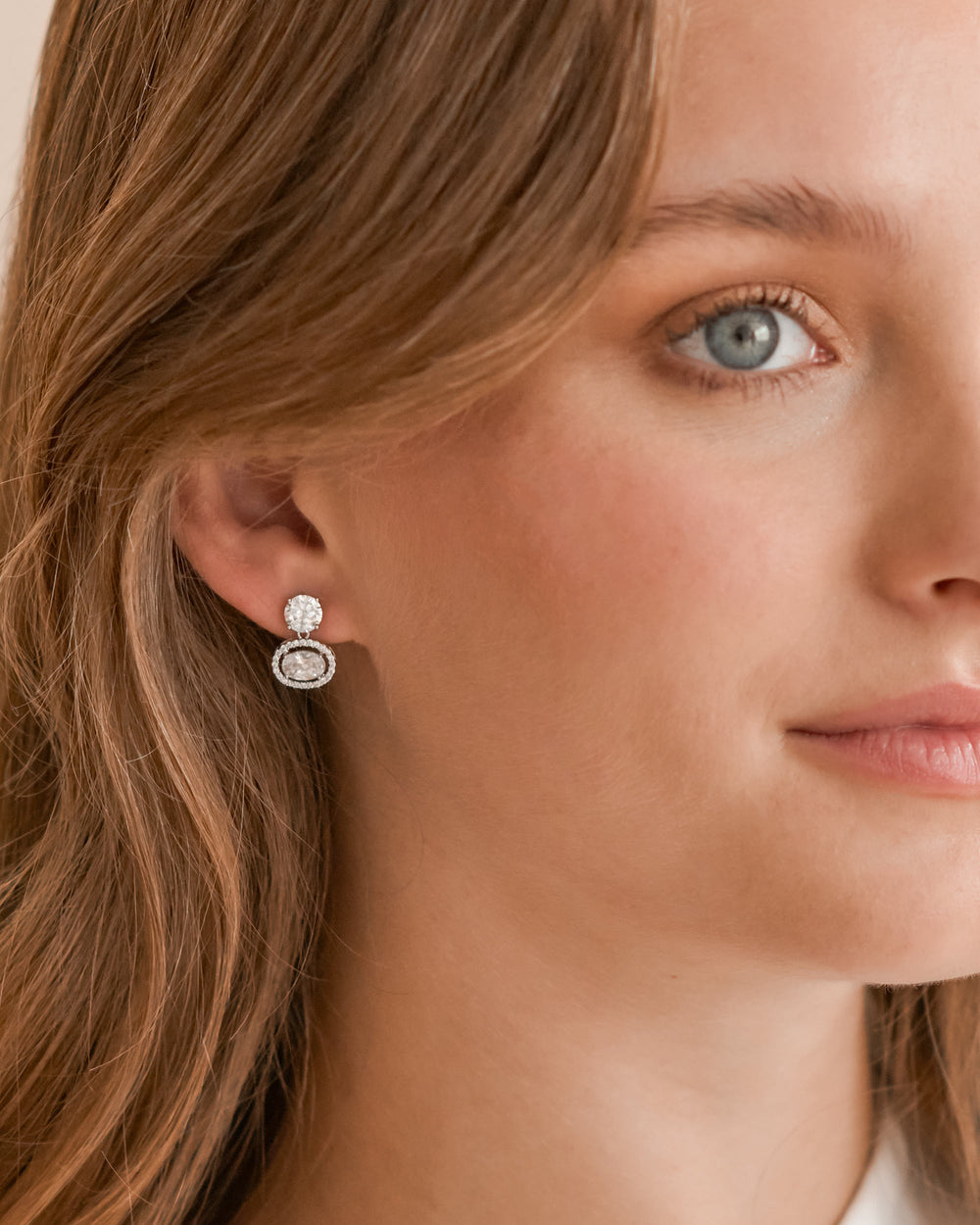 CZ Stud Earrings for Wedding