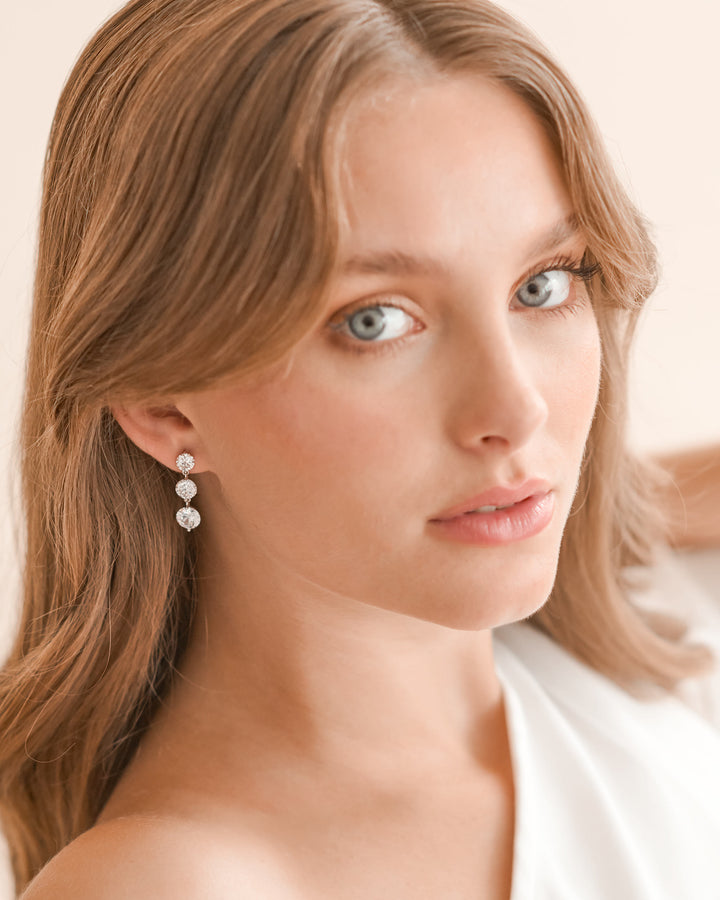 CZ Dangle Earrings for Wedding
