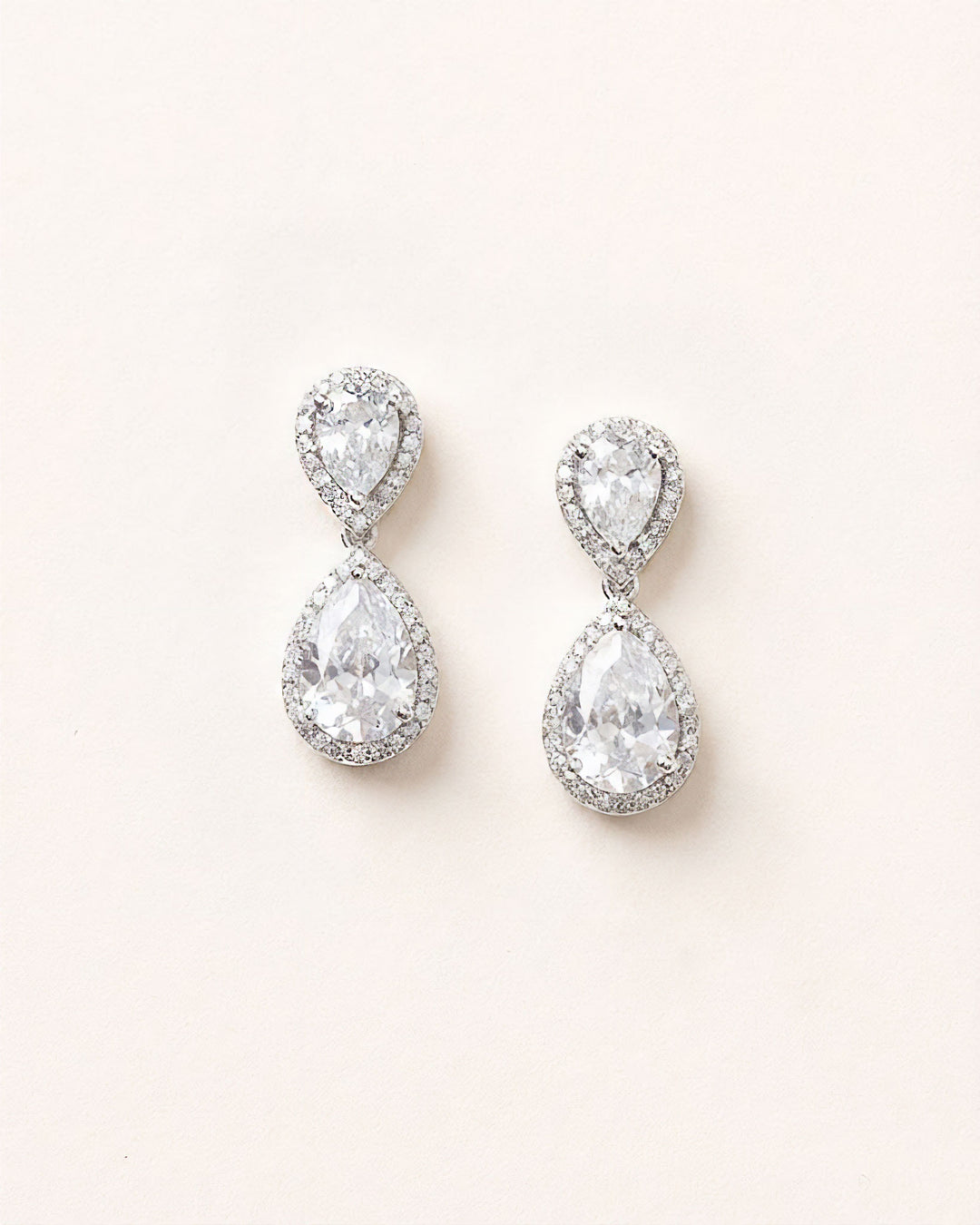 CZ Dangle Bridal Earrings