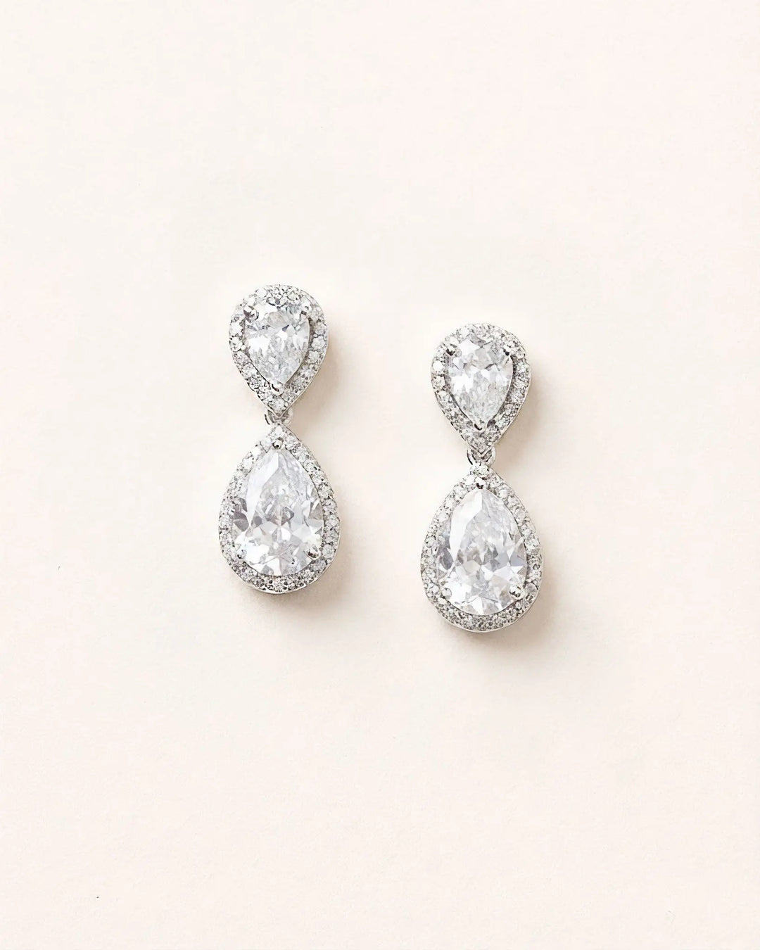 CZ Dangle Bridal Earrings