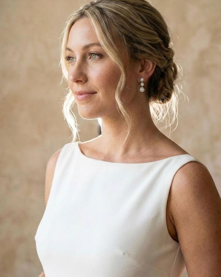 CZ Wedding Dangle Earrings