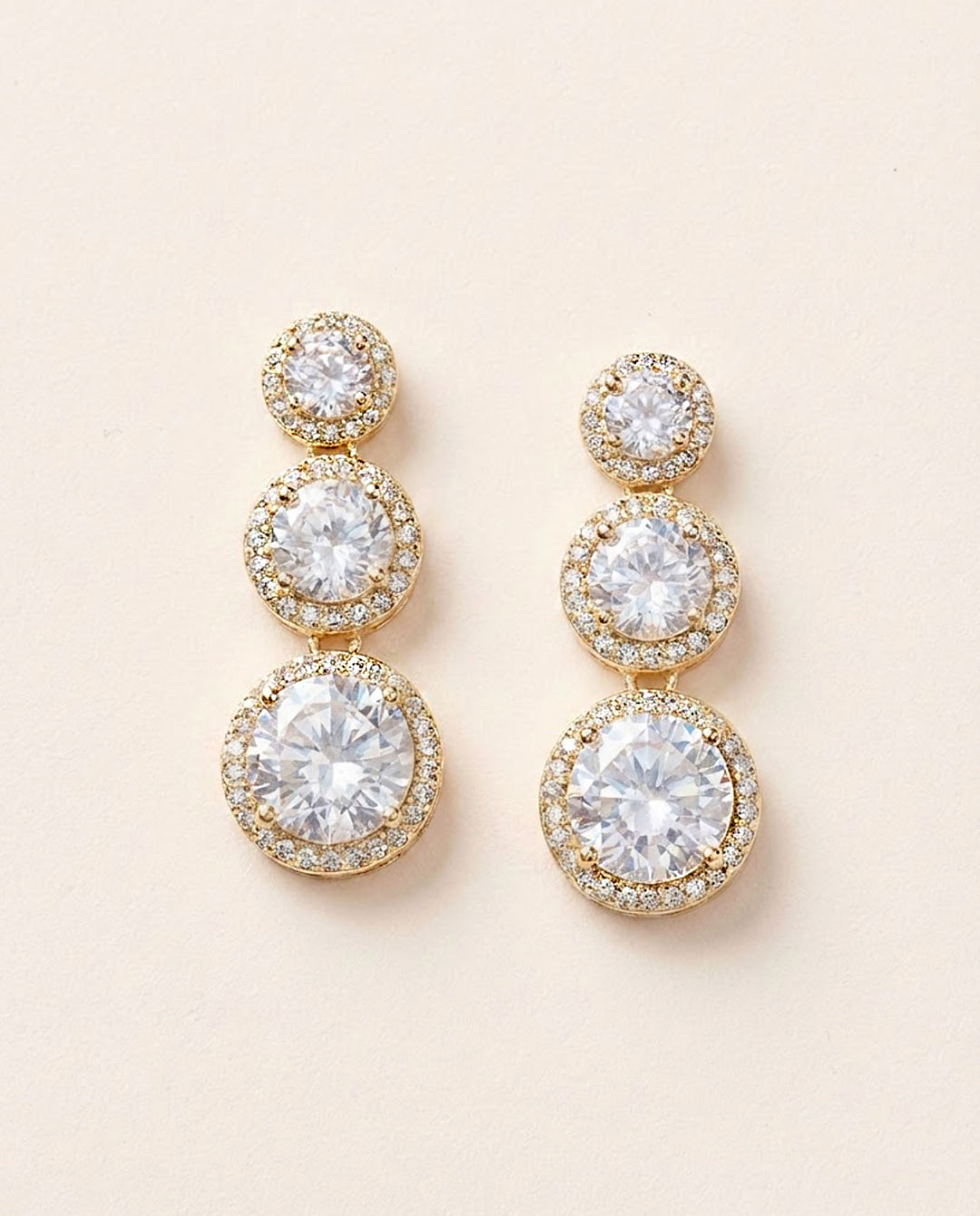 Gold CZ Earrings