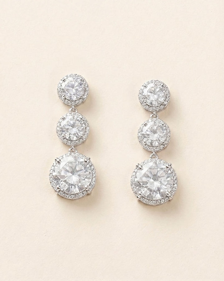 CZ Bridal Dangle Earrings