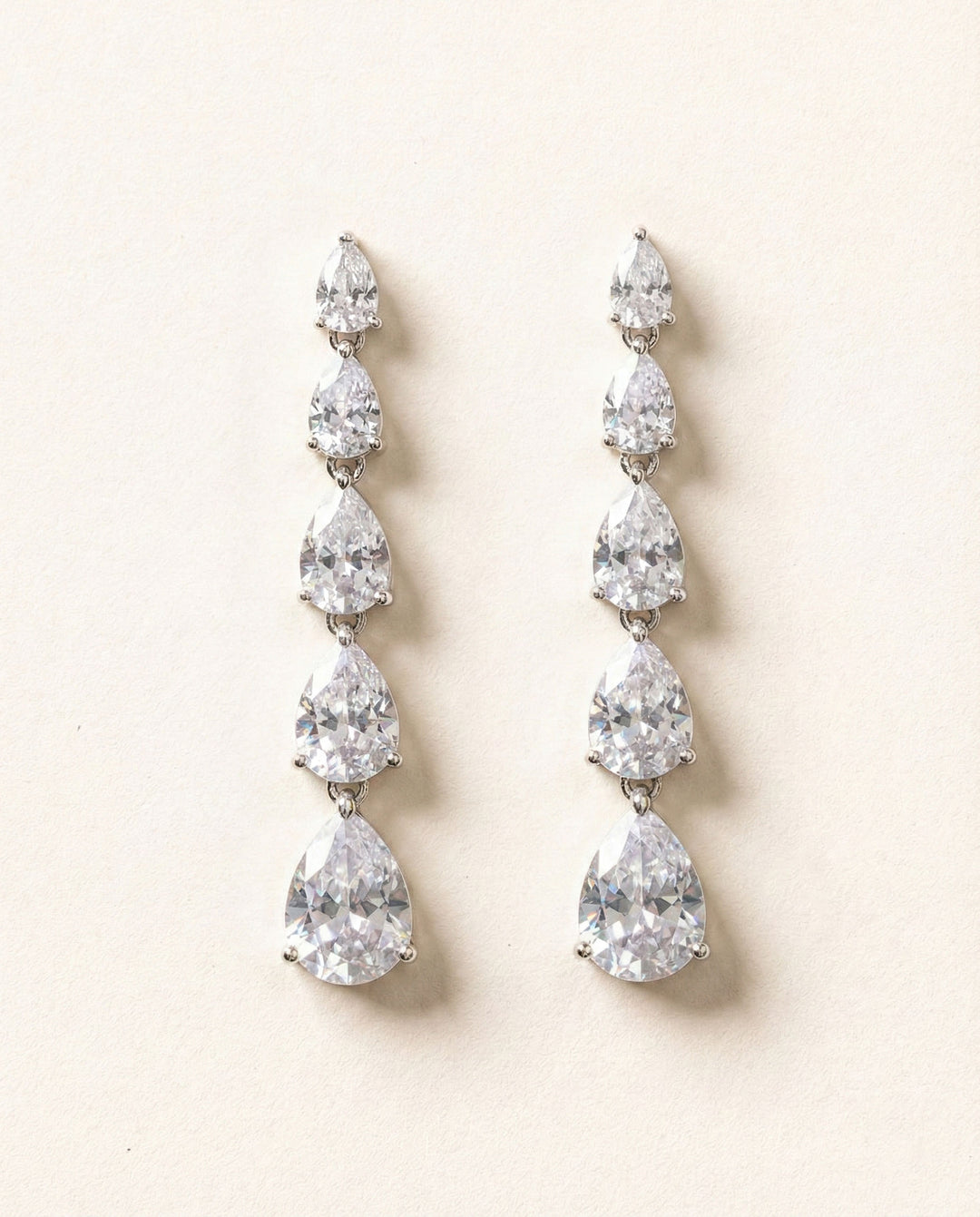 CZ Wedding Dangle Earrings