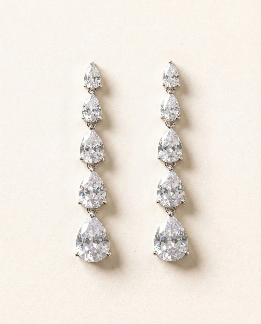 CZ Wedding Dangle Earrings