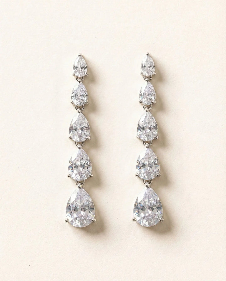 CZ Wedding Dangle Earrings