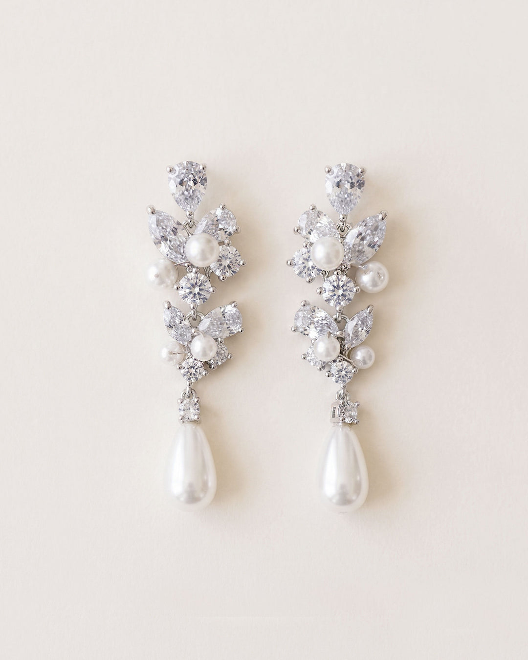 Pearl Dangle Wedding Earrings