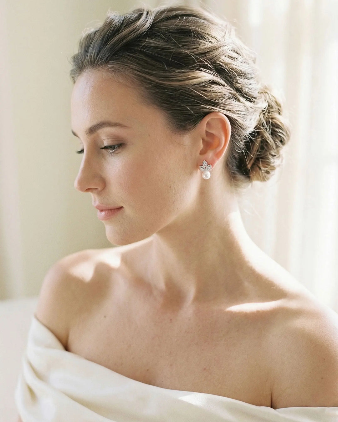 Pearl Stud Bridal Earrings