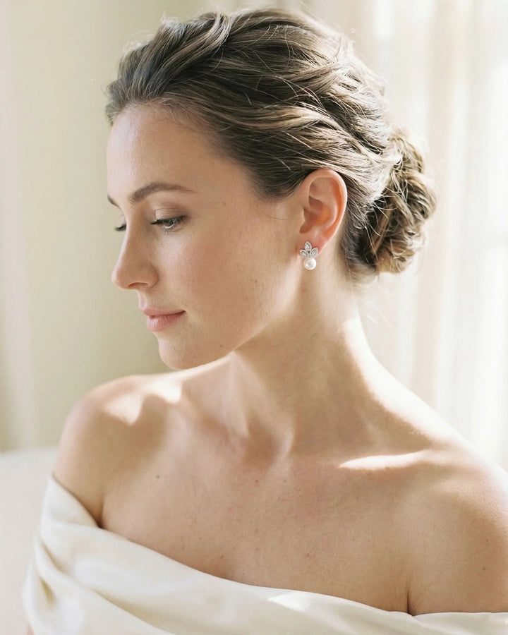 Pearl Stud Bridal Earrings