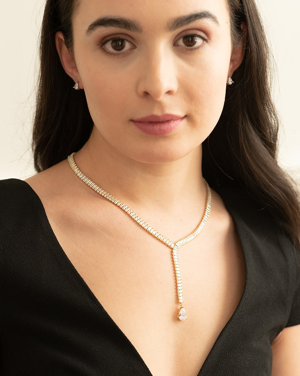 CZ Statement Drop Necklace