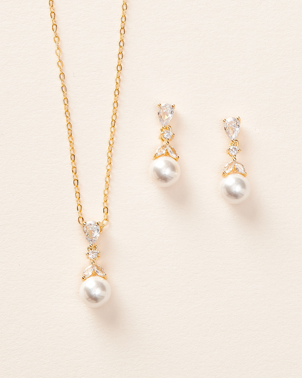 Pearl Gold Jewelry Set