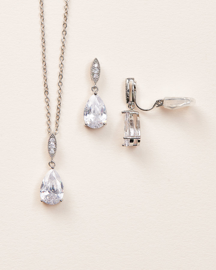 Jewelry Set with Clip Earrings