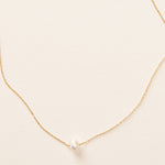 Minimalist Pearl Necklace Gold