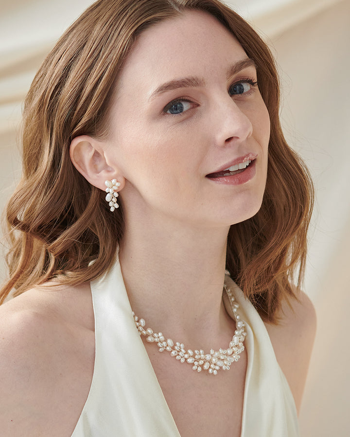 Freshwater Pearl Necklace and Earrings