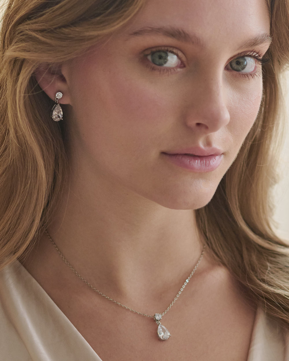 CZ Jewelry Set for Bride or Bridesmaids