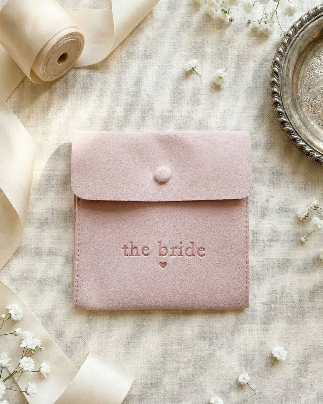 Bride Keepsake Jewelry Pouch