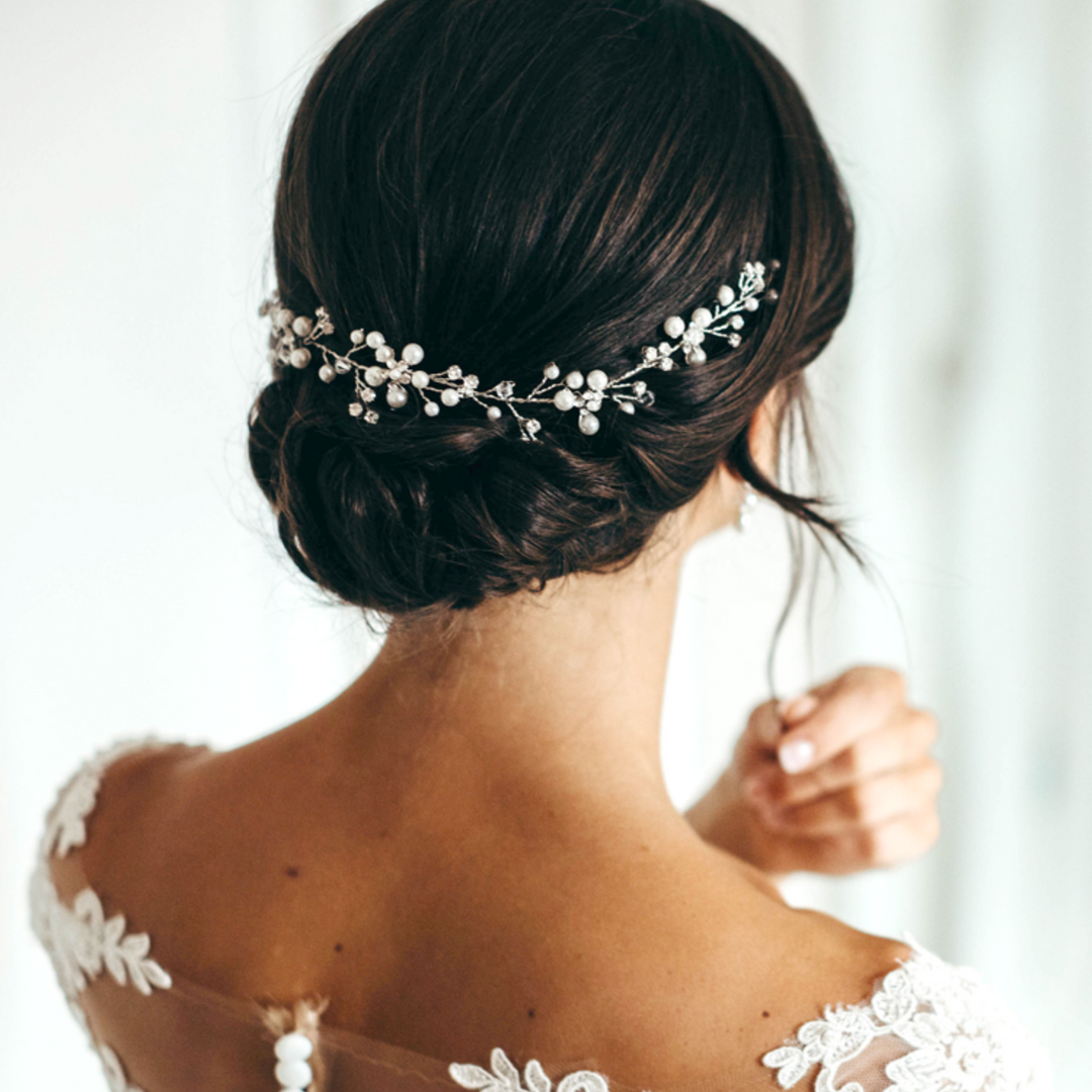 Pearl Crystal Bridal Hair Vine
