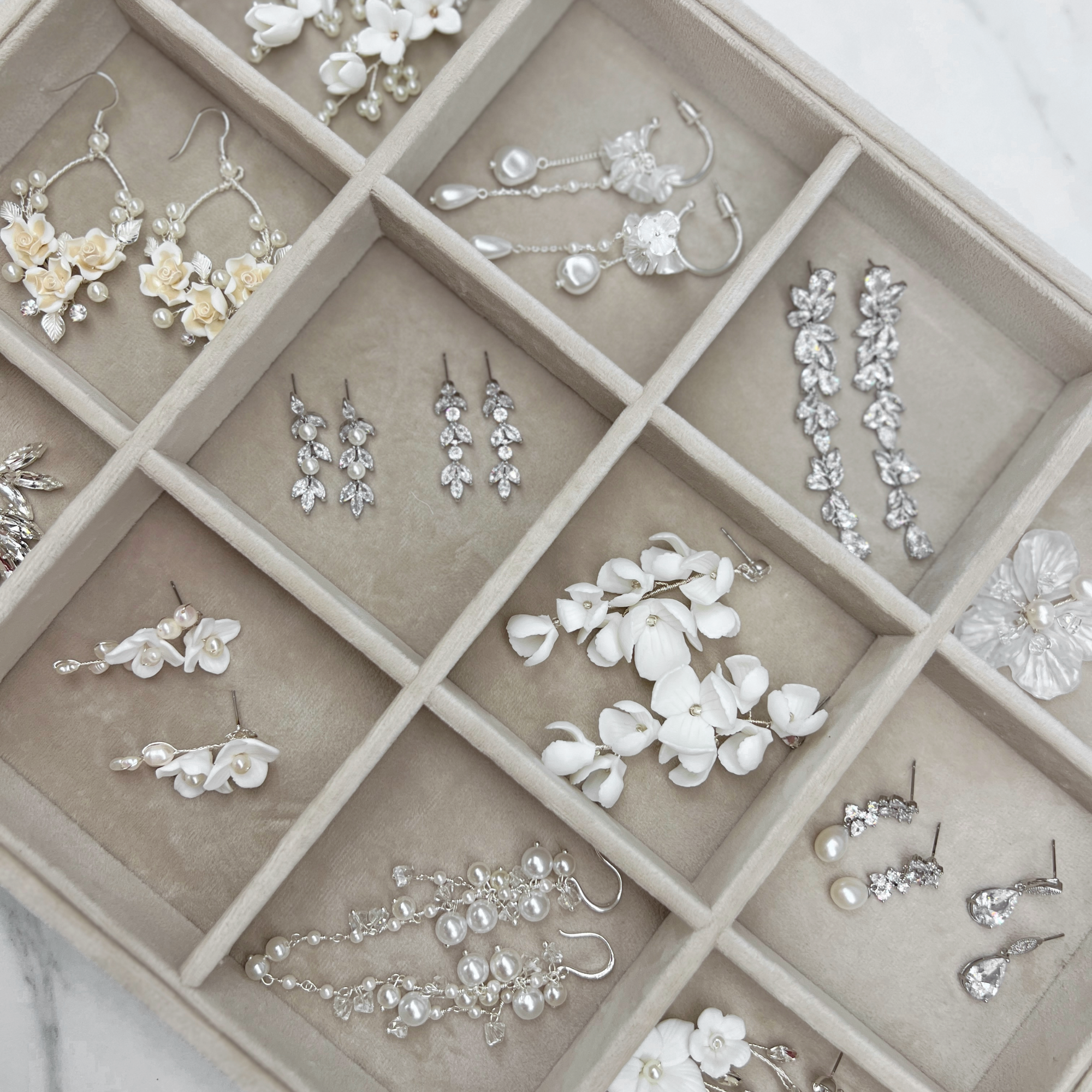 Scattered Glitter Pearl Veil – Belle Botanical Creations LLC