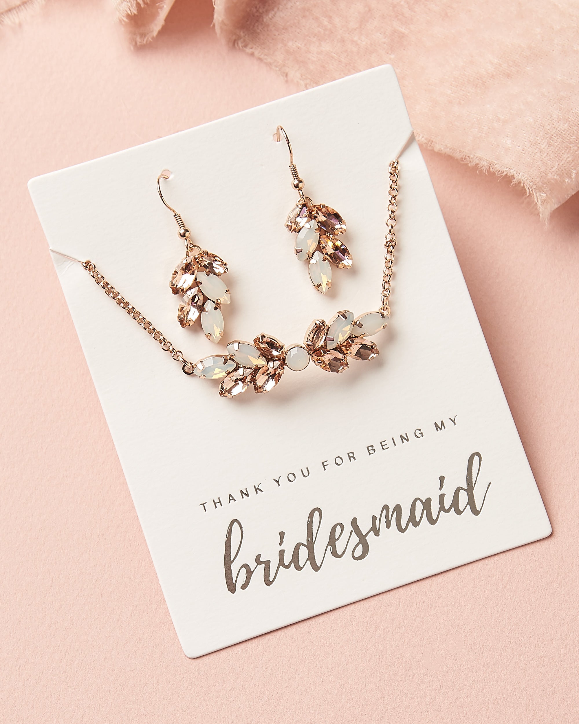 BRIDESMAID Necklace silver or gold meaning card Mini Dot Pendant bridesmaid  gift | eBay