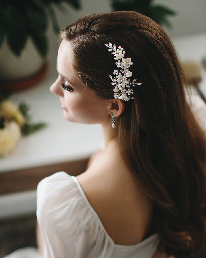 Wedding Hair Clip with Pearls