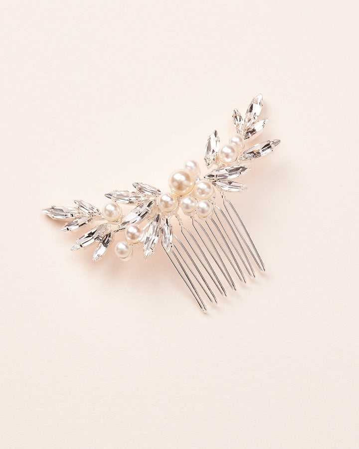 Pearl & Crystal Wedding Hair Comb