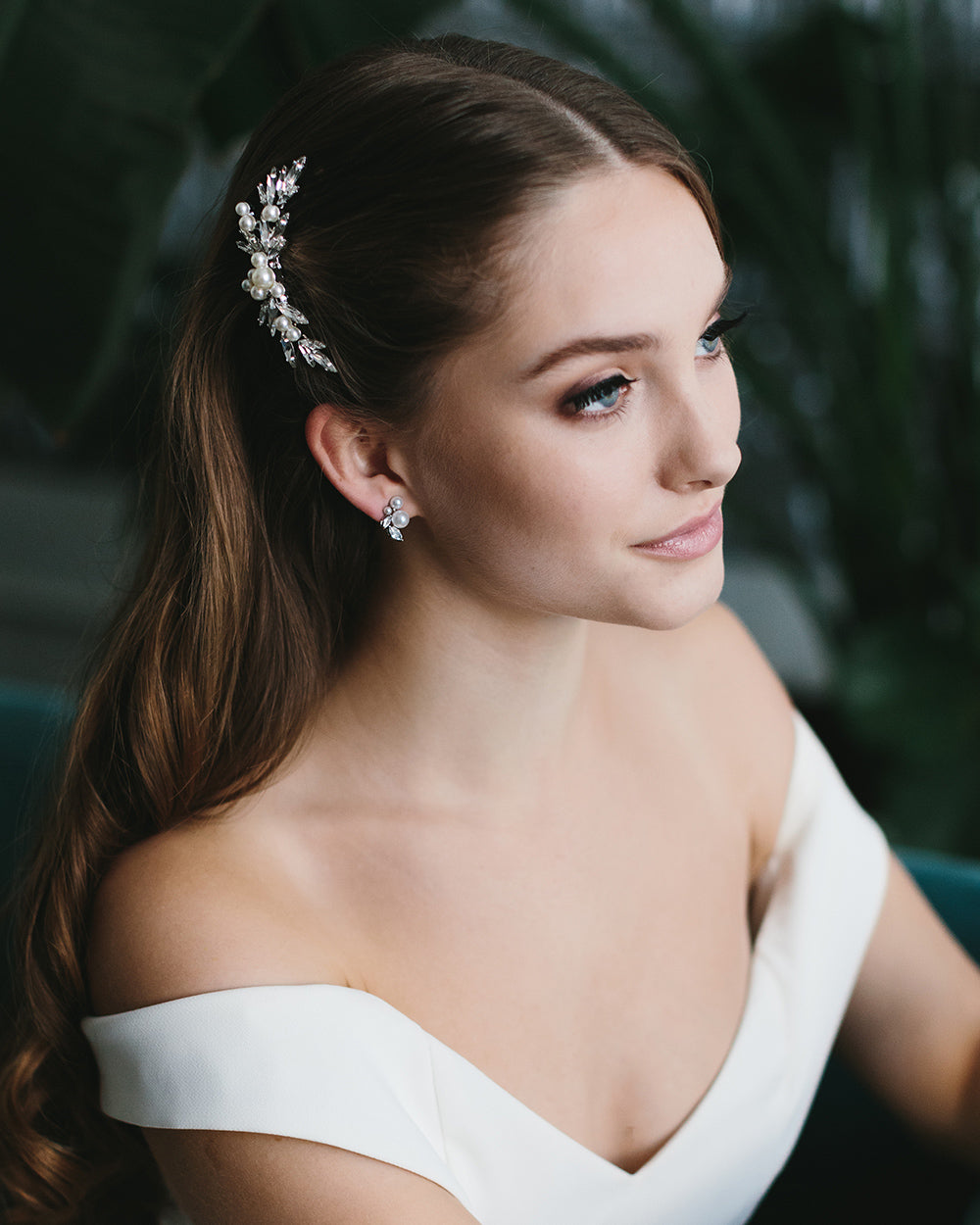 Pearl Crystal Wedding Comb