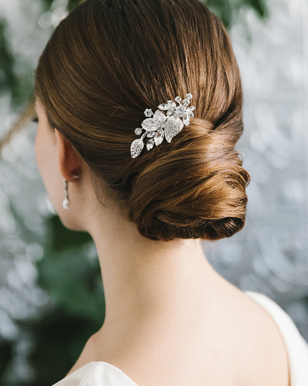 Crystal Floral Wedding Comb