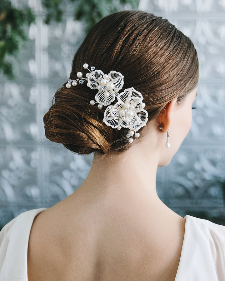 Wedding Clip with Pearls