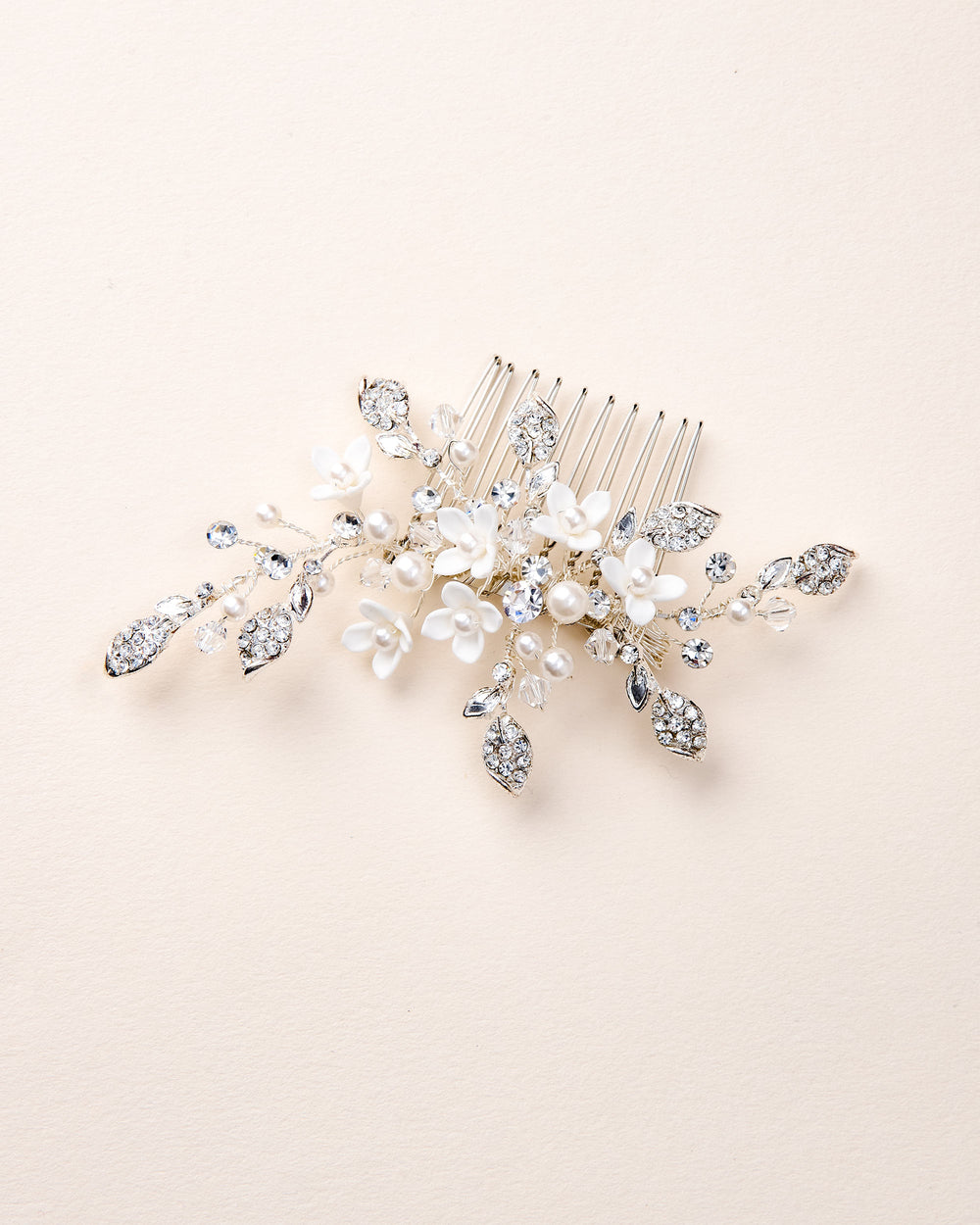 Pearl and Crystal Wedding Comb