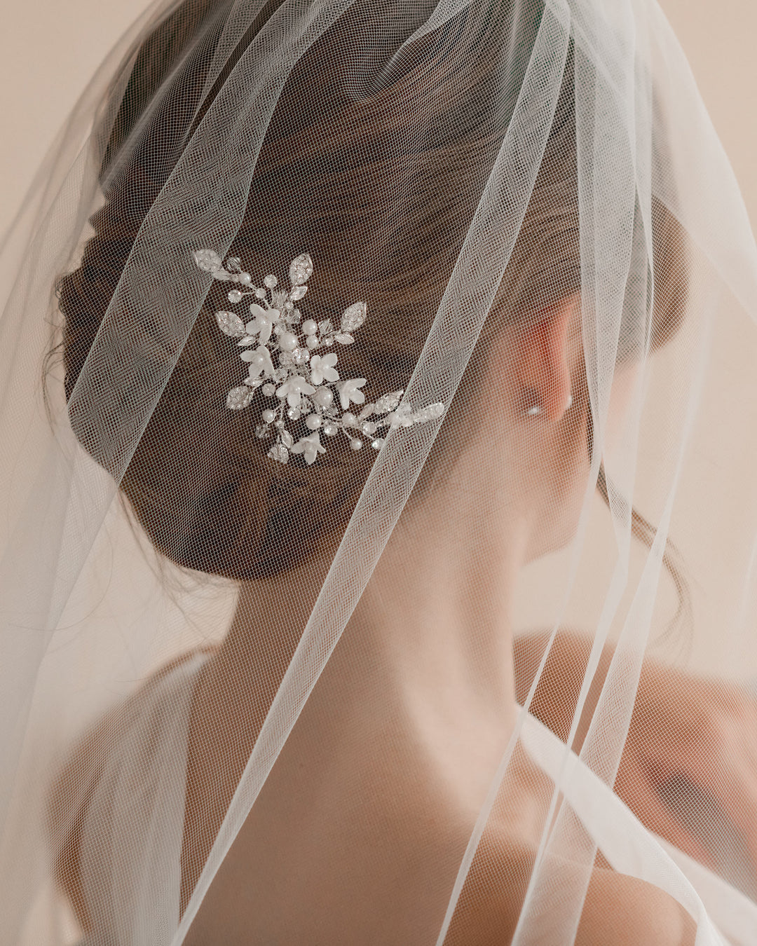 Pearl and Crystal Wedding Comb