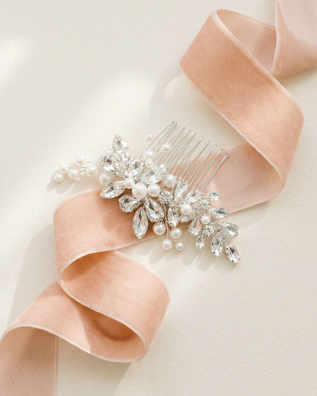 Pearl and Crystal Wedding Comb Hair Accessory