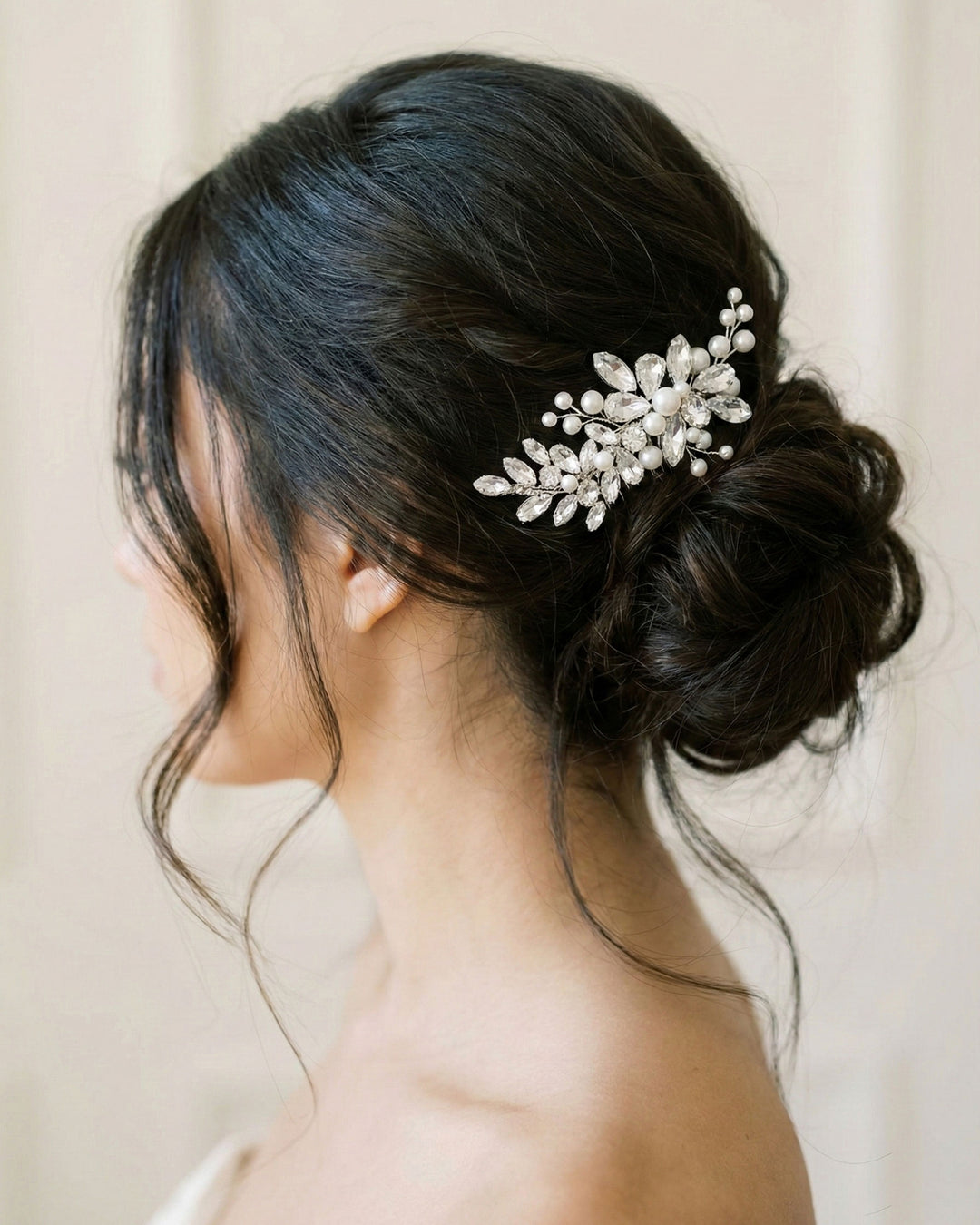 Pearl and Crystal Wedding Comb