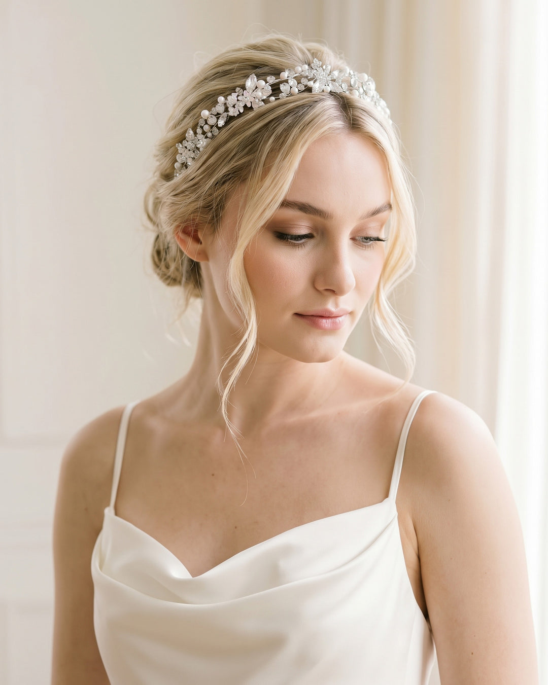 Wedding Headband with Pearls