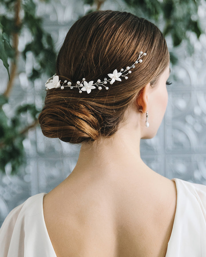 Wedding Hair Vine with Pearls