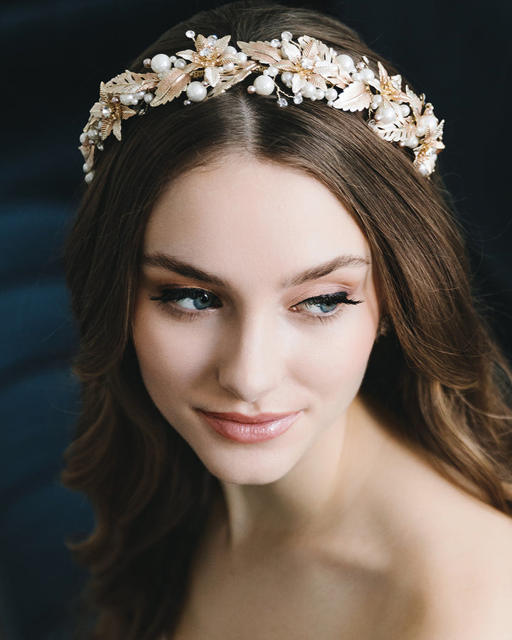 Gold Floral Headpiece