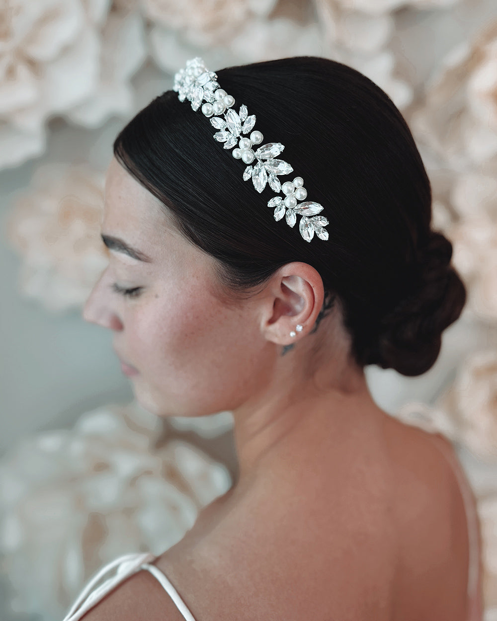 Wedding Headband with Pearls