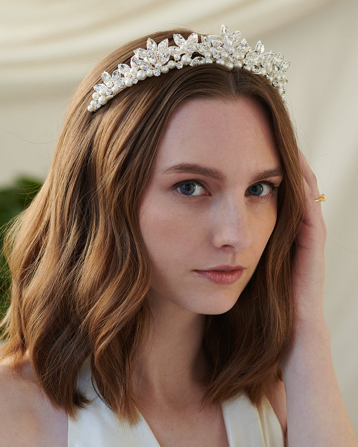 Zinnia Pearl Tiara