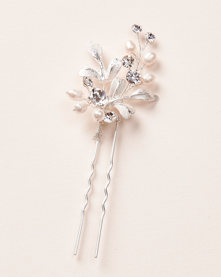 Freshwater Pearl & Crystal Hair Pin
