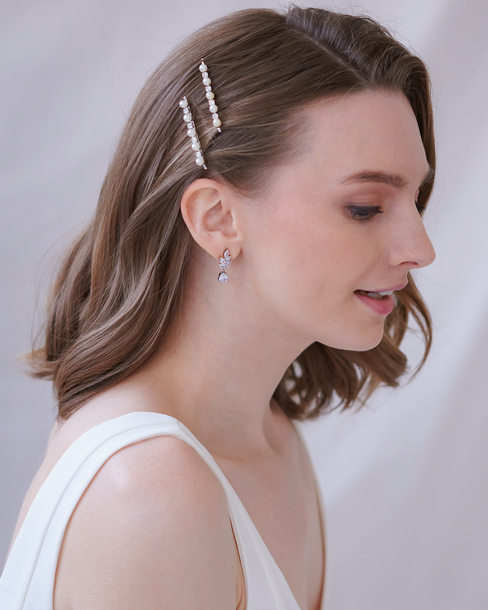 Pearl & Crystal Bobby Pins (Set of 2)