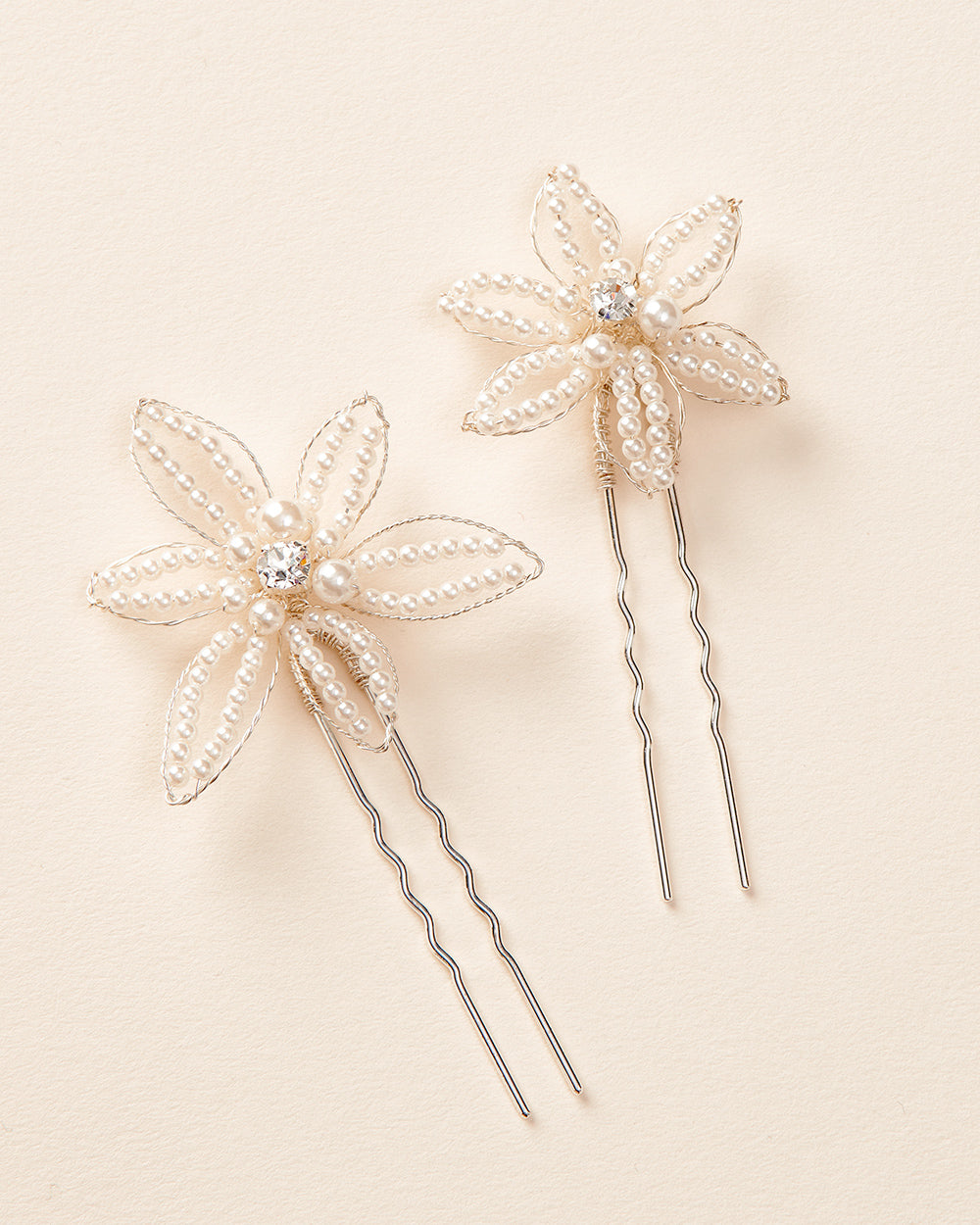 Pearl Flower Hair Pins