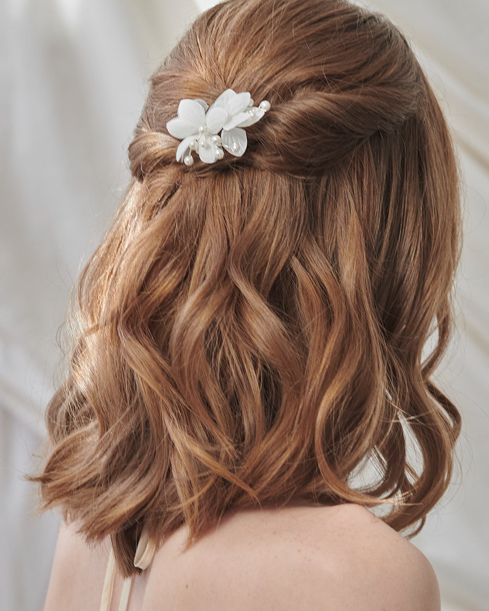 Tulle flower hair pin