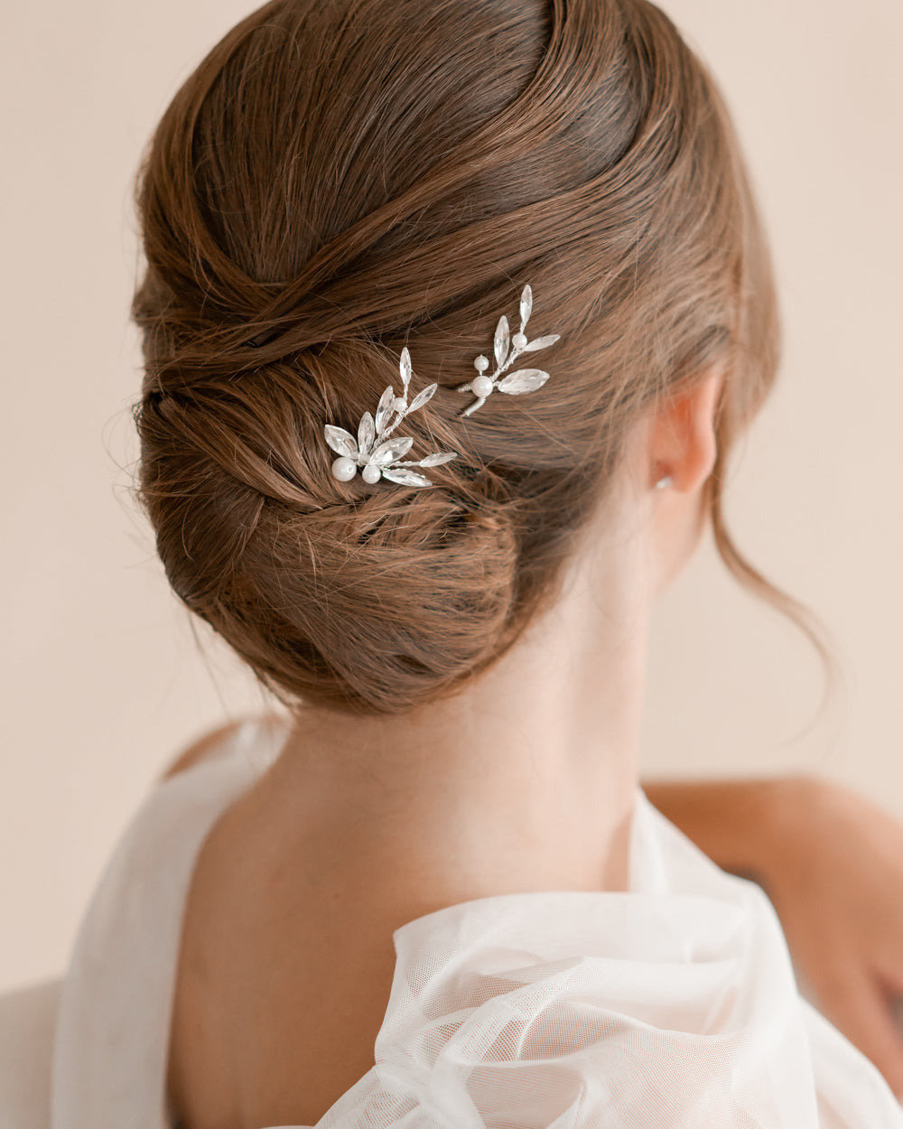 Pearl and Crystal Wedding Hair Pins