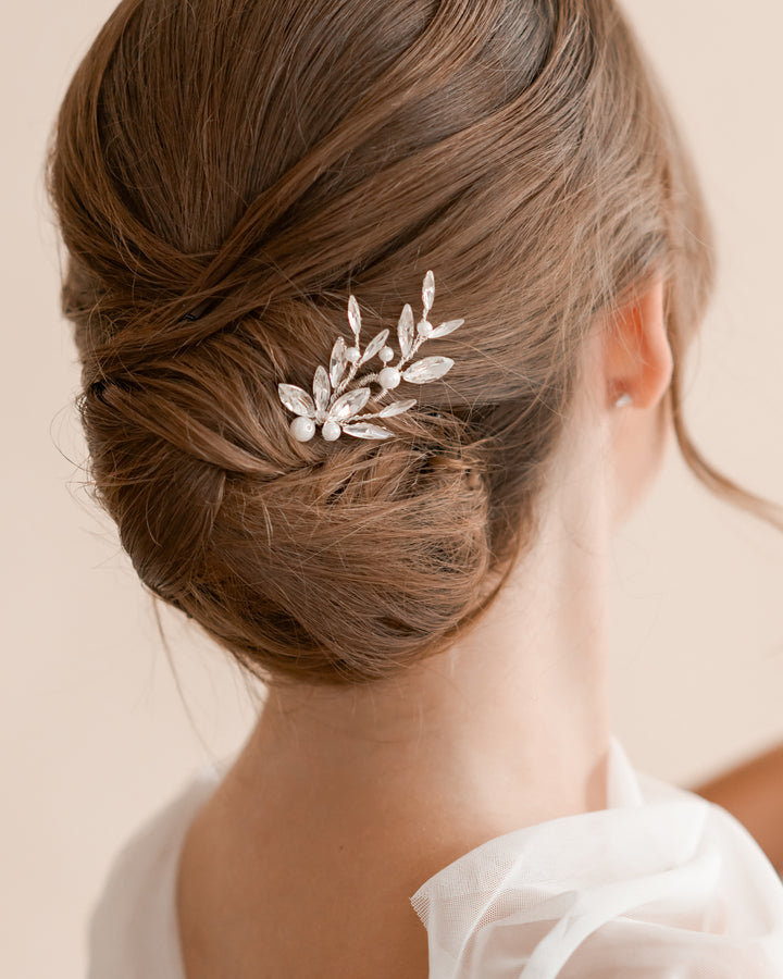 Pearl and Crystal Wedding Hair Pins